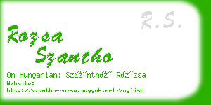 rozsa szantho business card